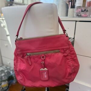 AUTHENTIC Prada Handbag Shoulder Milano Semitracolla With Tag Peonia PINK